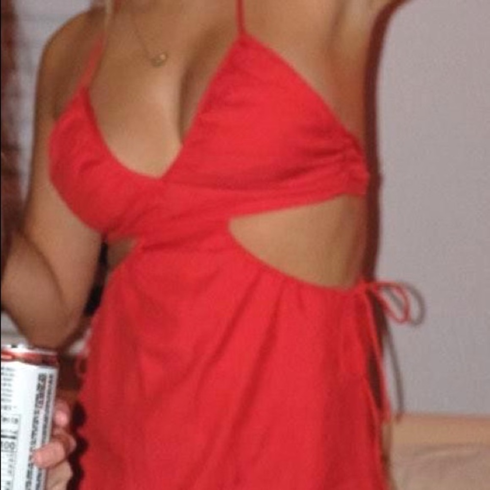 Superdown Red Cut Out Dress
